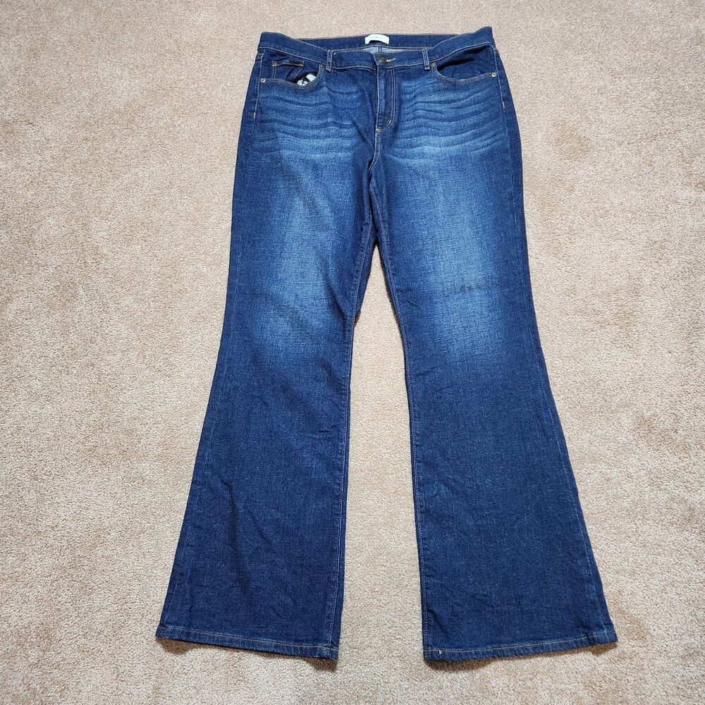 LOFT Jeans Women 14 High Rise Bootcut Dark Wash